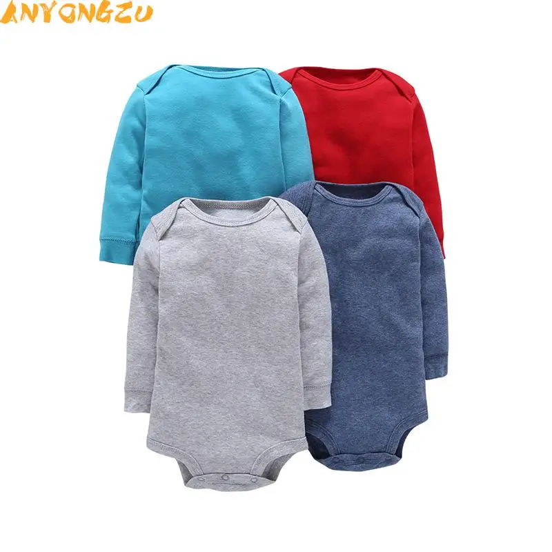 

4pcs Anyongzu Fashion Baby Romper Triangle Monk Climb Clothes Four Clothing Cotton Long lot of choice 0-18Month