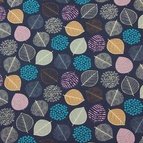 Импортная тонкая ткань из чистого хлопка с принтом листьев ручная работа