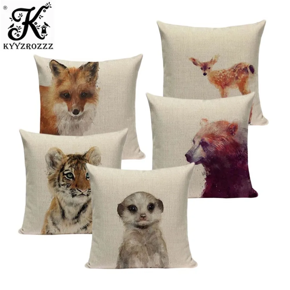 Высококачественные наволочки в виде медведя Льва животных чехол форме сердца