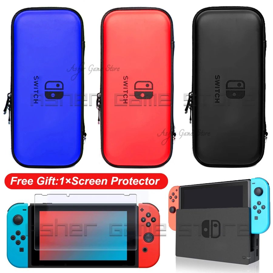 

Storage Bag Luxury Waterproof Case + 1 Screen Protector for Nitendo Nintendo Switch NintendoSwitch NS Console Joycon Accessories