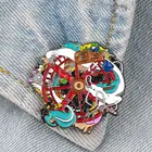 Эмалированный значок LT754 в стиле японского аниме манга, коллекция белого дракона, значок на лацкан, булавки для одежды, рюкзака, украшения, ювелирные изделия