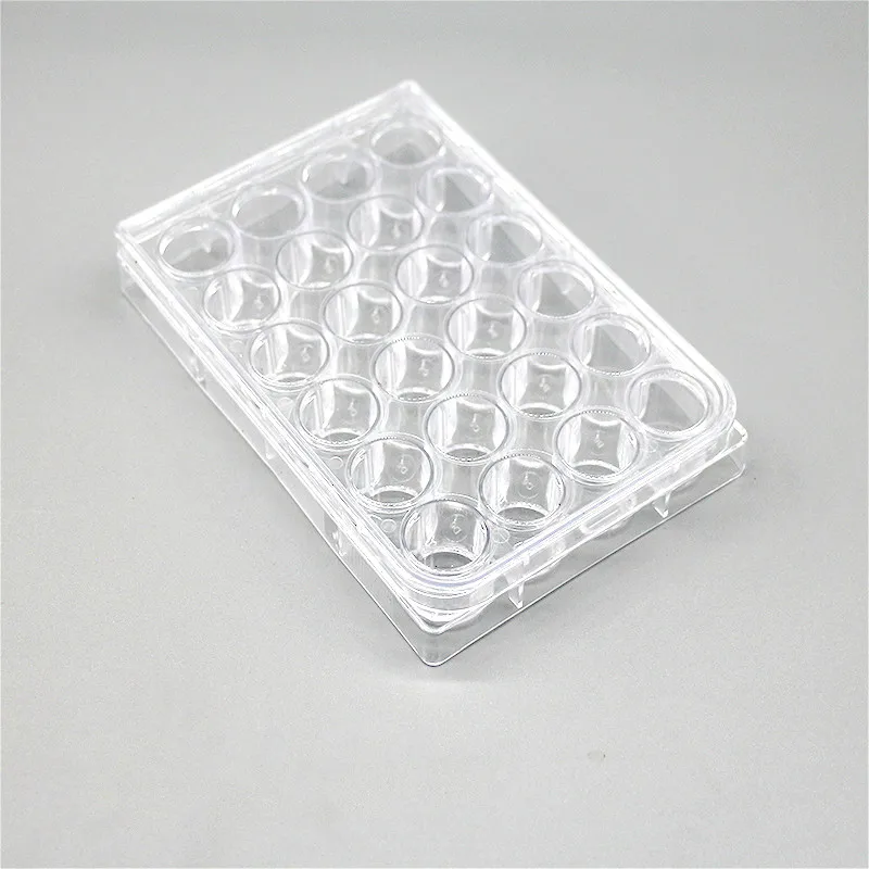 Одноразовая пластина для клеточных культур 24 лунки с крышкой пластинчатые