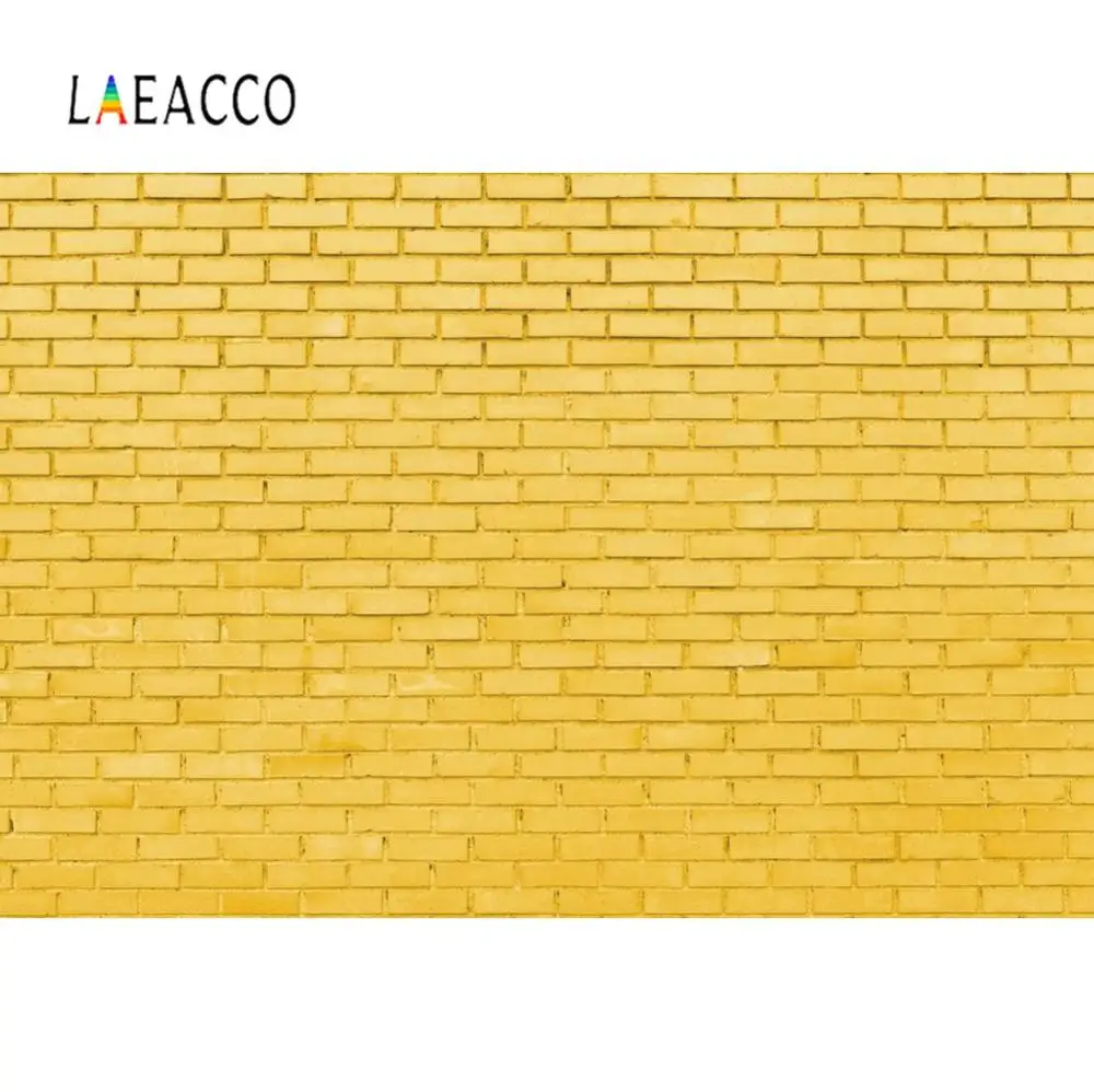 Laeacco желтый цвет кирпичная стена любовь новорожденный портрет фото фоны для