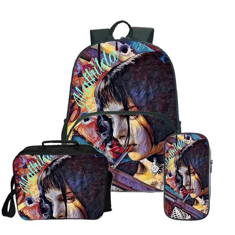 

The Professional Backpack Bag College Bookbag Mochila 3pcs/set Teen Girls Boy Backpack harajuku student SchoolBag Pencil Case