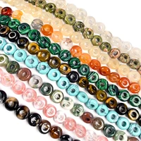 natural stone agates crystal beads circle shape tiger eye jades scattered beads for women jewelry making diy bracelet necklace