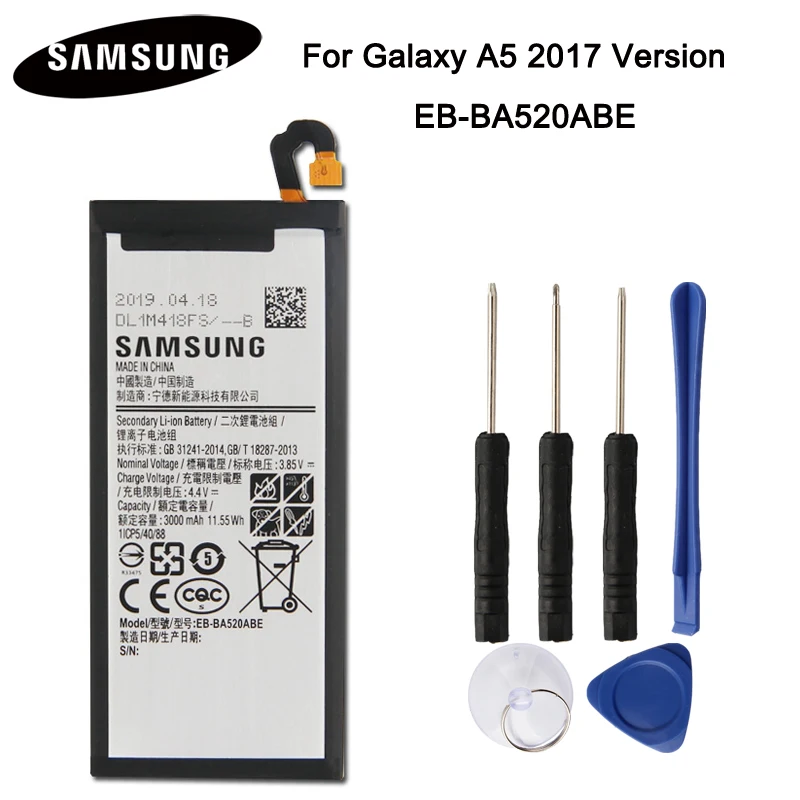 Батарея EB-BA510ABE EB-BA510ABA для samsung Galaxy A5 /A5 // A510F A5100 Аутентичные Батарея 2900 мА-ч - Цвет: For A5 2017 A520