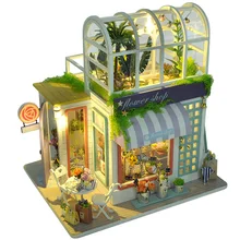 Mini DIY Dollhouse 3D Villa Garden House Wooden Furniture House Accessories Children Birthday Toys Gifts Christmas Presents