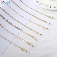 zilead unique metal link chains for women sunglasses mask chains gold color new fashion jewelry accessories eyewear lanyard rope