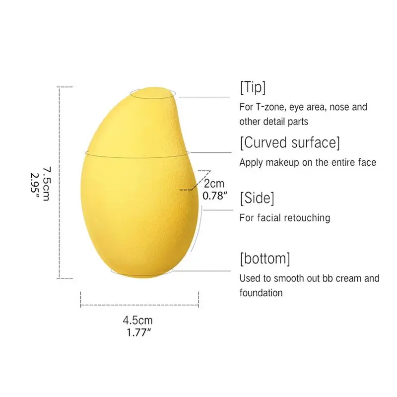 3 шт. косметические пуховики для лица с манго |