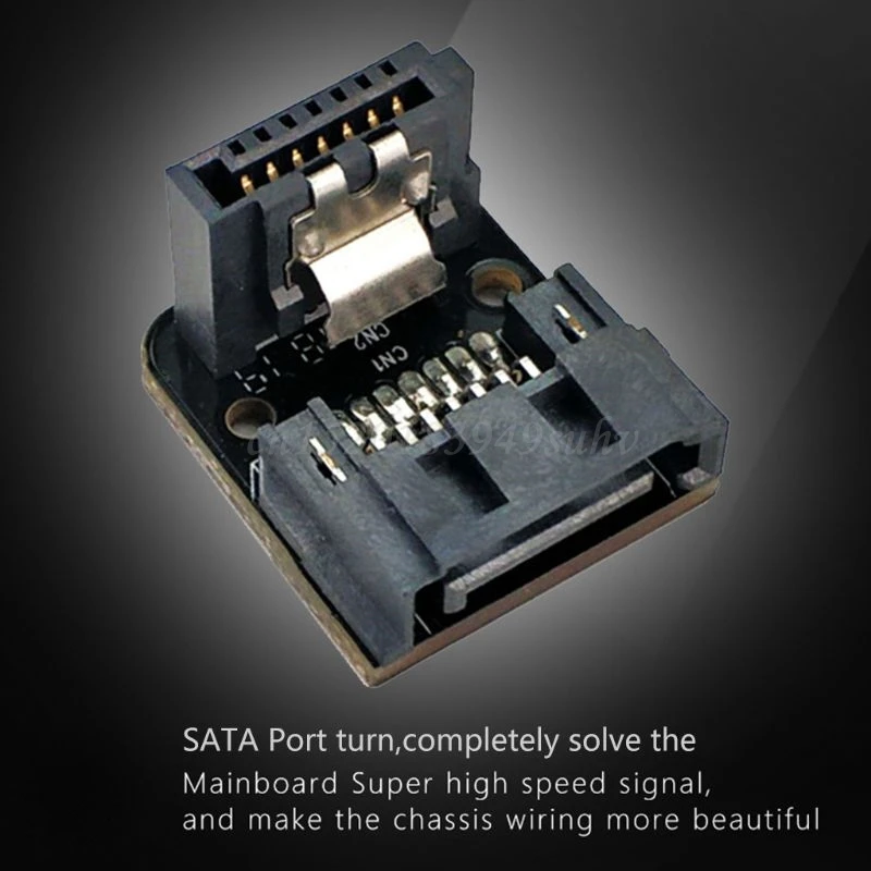 Sata 7Pin мама до папа 90 градусов угловой адаптер материнская плата|Компьютерные