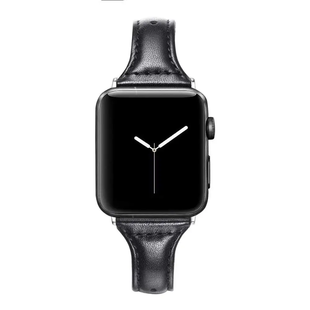 Ремешок из воловьей кожи для Apple Watch Series 4/3/2/1 38 мм 40 модный спортивный качественный