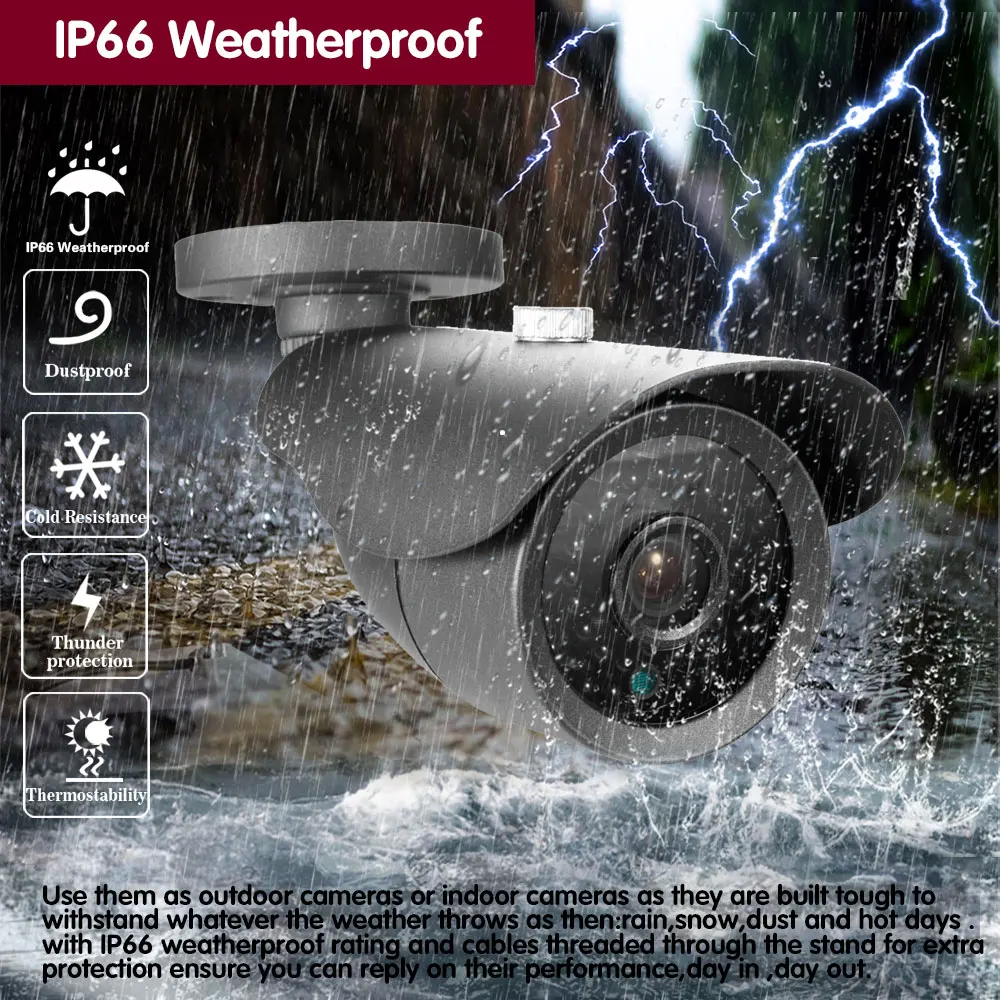 H.265 8-канальный комплект видеорегистратора 5 Мп системы безопасности 8CH наружная