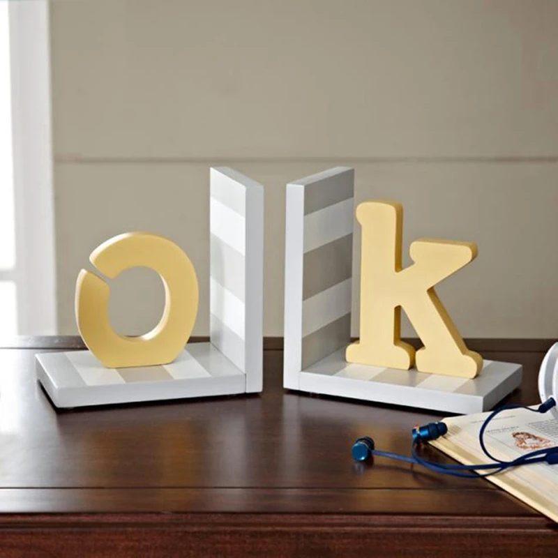 

Wooden Letter Bookend Bookcase, Desk Bookcase, Book Stand, Environmental Protection Office Decoration