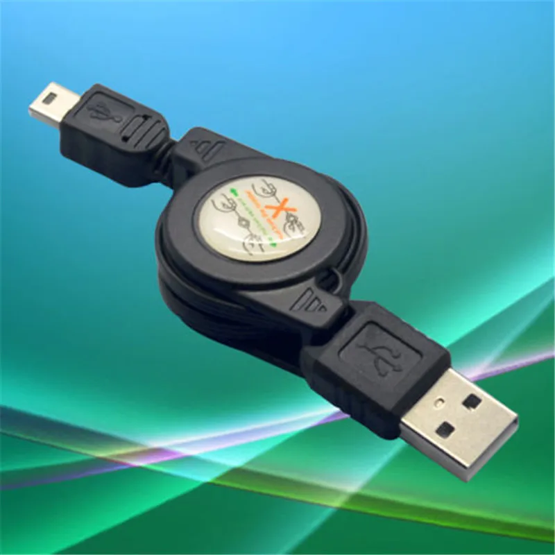Портативный Выдвижной Usb-кабель 80 см для Mini USB 5Pin 5. 0 5-Pin B кабель синхронизации