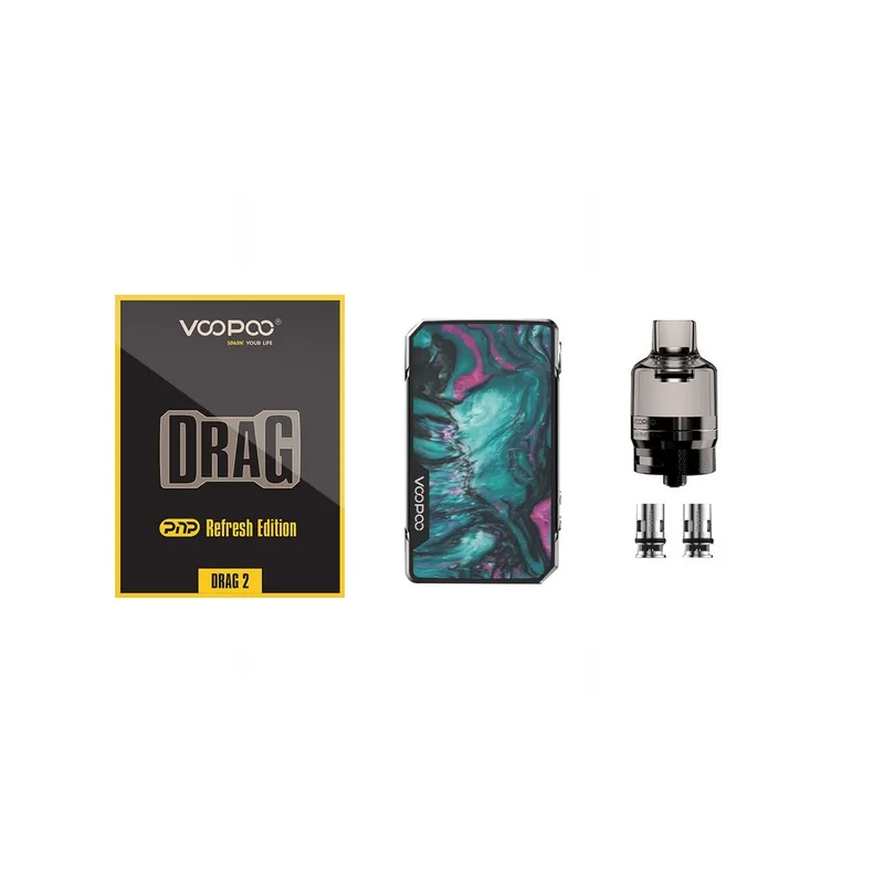 Оригинальный VOOPOO DRAG 2 Platinum Refresh Kit 4 5 мл PNP Pod Vape Tank с 177 Вт Mod Box No 18650 Battery VM5 VM6 Coil Vaporizer |