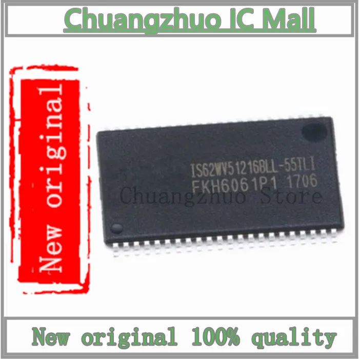 

10PCS/lot IS62WV51216BLL-55 IS62WV51216BLL IS62WV51216 TSSOP44 62WV51216 IS62WV51216BLL-55TLI SMD IC Chip New original