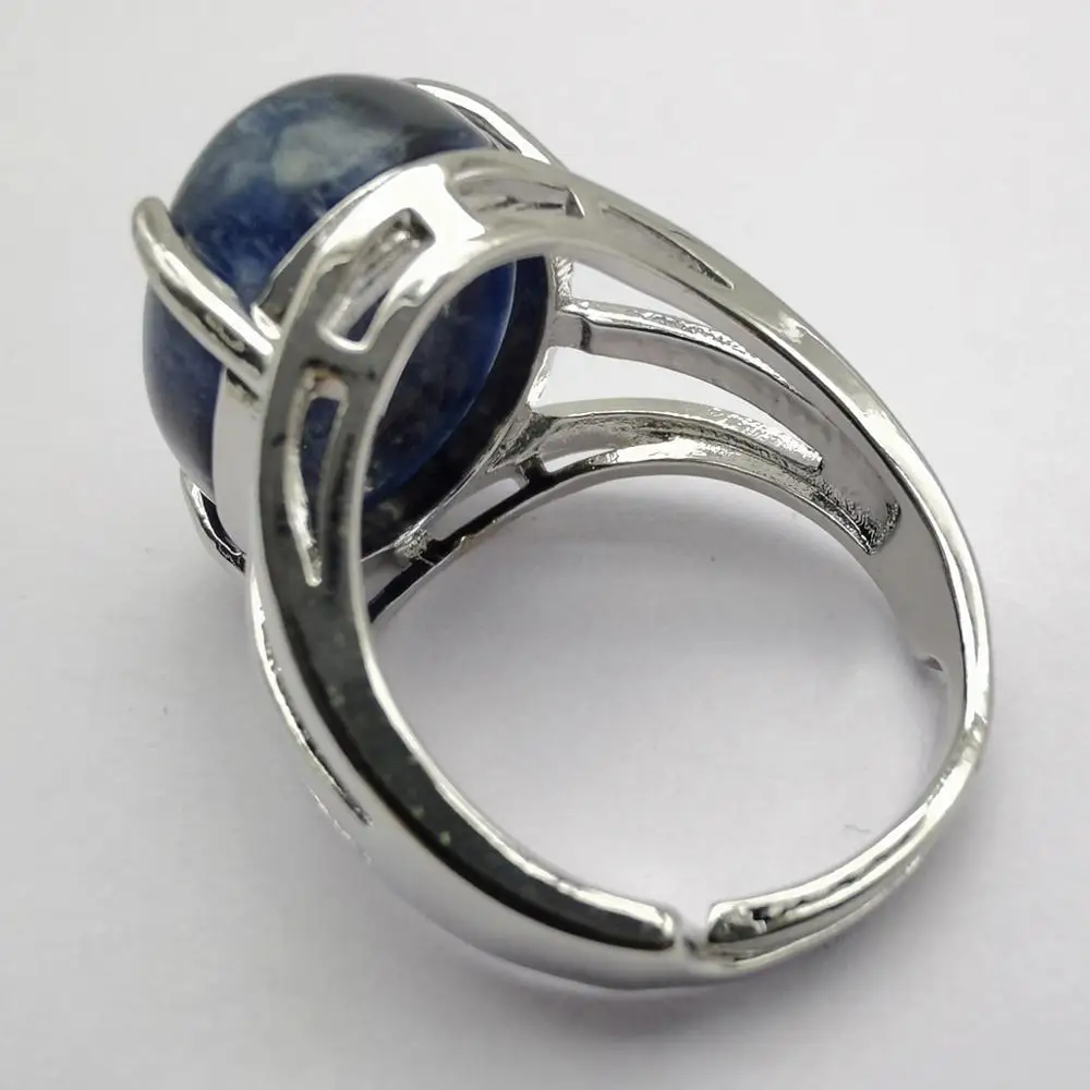Бразильский содалит камень овальный шарик драгоценный перстень ювелирные