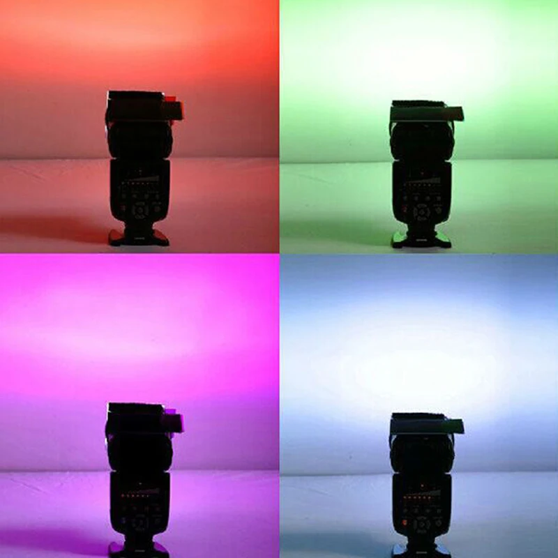 

for Canon Nikon Sony Yongnuo DSLR Camera Universal 12Pcs/lot Colored Gel Filters Set Flash Speedlite Color Gel Filters