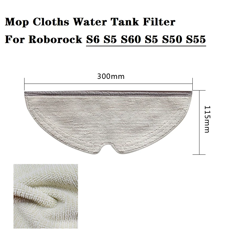 

Mop Cloths Water Tank Filter HEPA Filter For Roborock S6 S5 MAX S60 S5 S50 S55 E25 E35 Vacuum Cleaner Spare Parts Accessories
