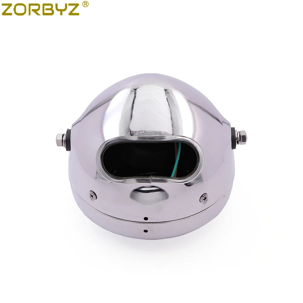 ZORBYZ мотоциклетная хромированная металлическая Ретро галогенная передняя фара E