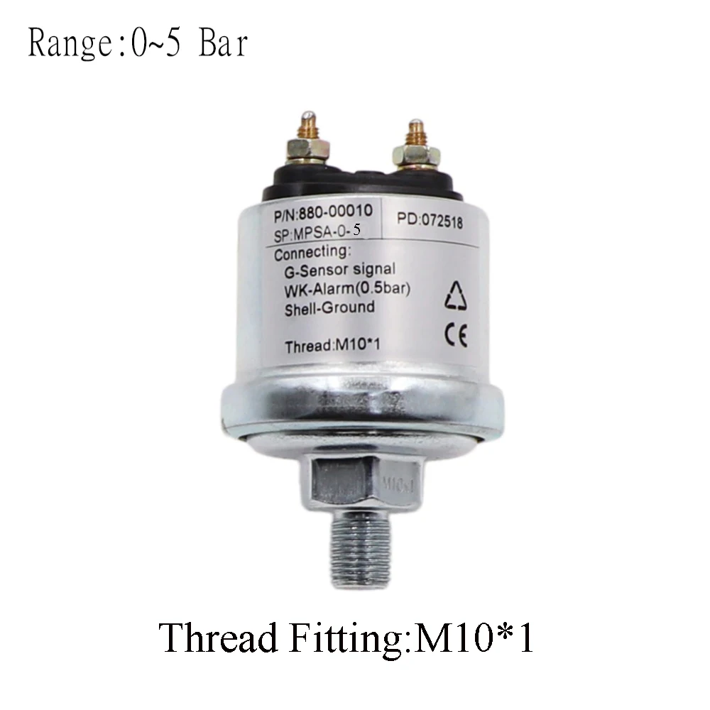 Лодка автомобиль механическое масло давление Калибр датчик с NPT-1/8 и M10* 1 для 5 бар 10 бар давления топлива отправителя выходной сигнал 10~ 184ом