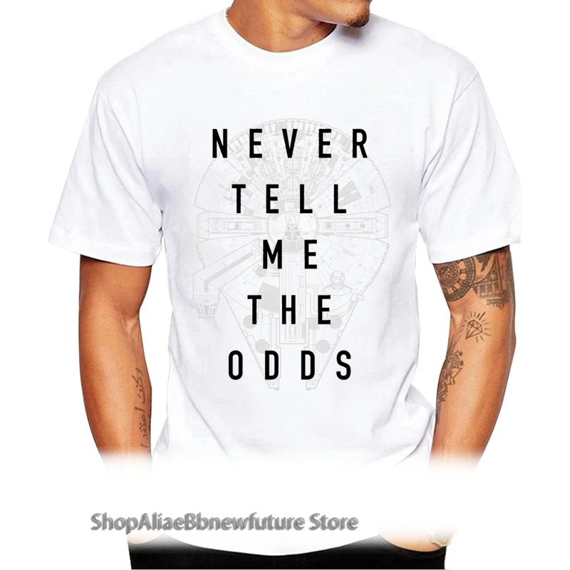 

TEEHUB New Arrival 2021 Fashion Never Tell Me The Odds Print Men T-Shirt Short Sleeve O-Neck Tops Hipster Tee