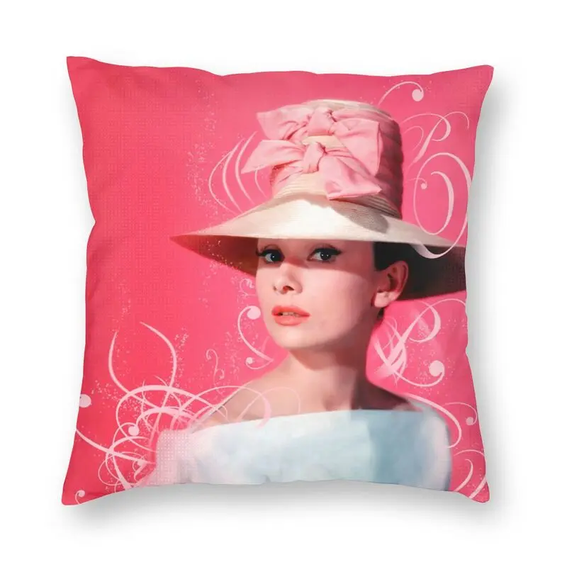 

Fashion Audrey Hepburn Throw Pillow Case Home Decor Custom Cushion Cover 45x45cm Pillowcover for Sofa