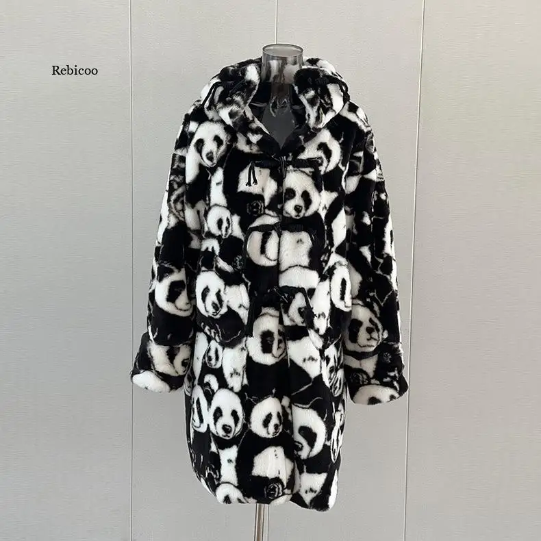 

-20 Degrees Warm Winter Clothing Oversize Mink Fur Jacket Parkas Women Thick Hooded Faux Fur Coat Overcoat Luxury Plush Jackets