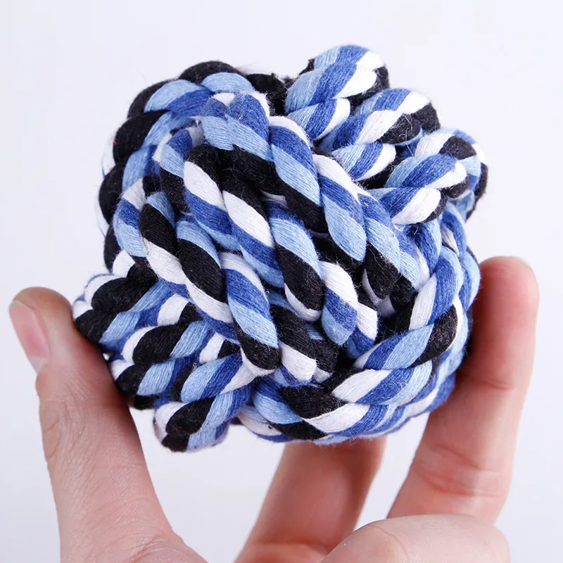 Игрушки-мячи для собак хлопковая веревка игрушки чистки зубов маленьких и
