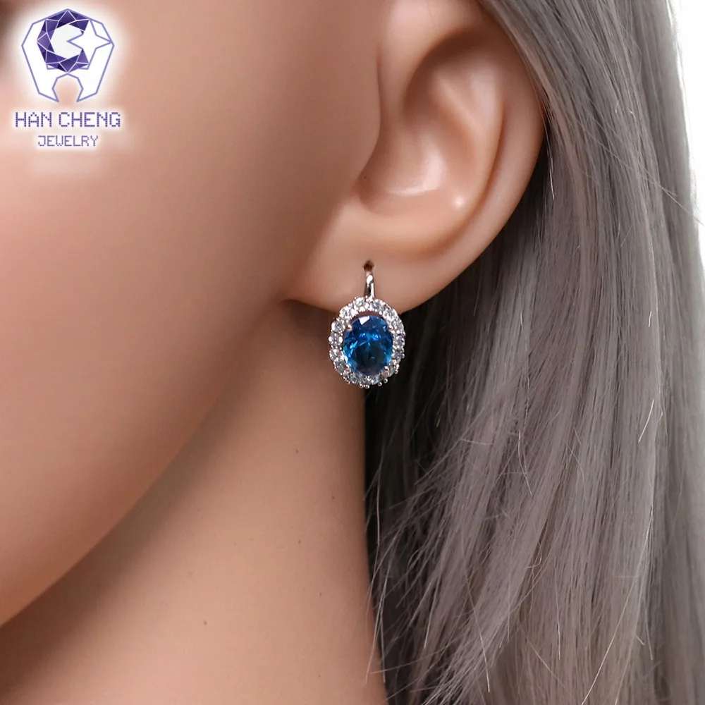 HanCheng новые модные Очаровательные Полые Круглые посеребренные серьги-гвоздики с