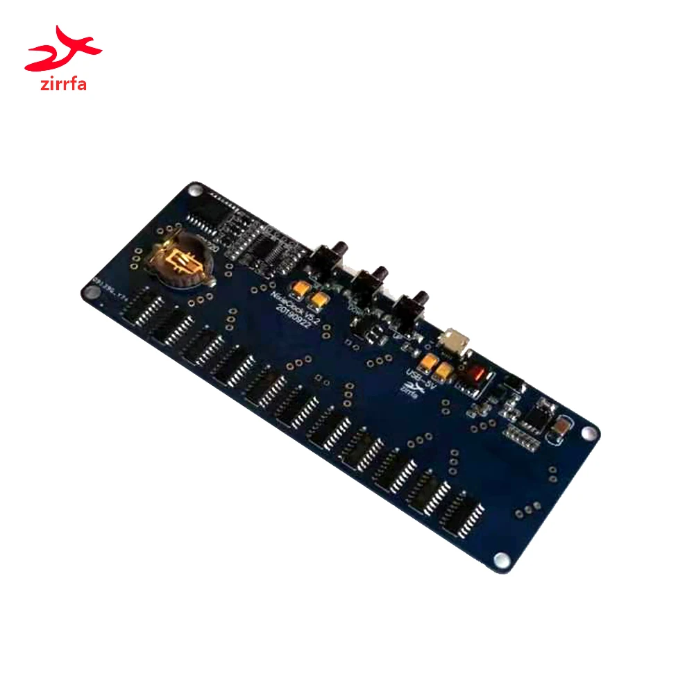 zirrfa  Electronic DIY kit in4 in8 in8-2 in12 in14 in16  in17 in18Nixie Tube digital LED clock gift circuit board PCBA, No tubes