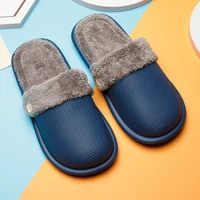 new winter men indoor slippers warm plush home slipper anti slip autumn winter shoes house floor soft slient slides unisex