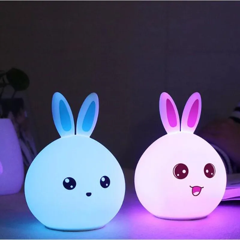 Милый светильник светодиодный ночной Светильник силиконовый сенсорный Сенсор 7