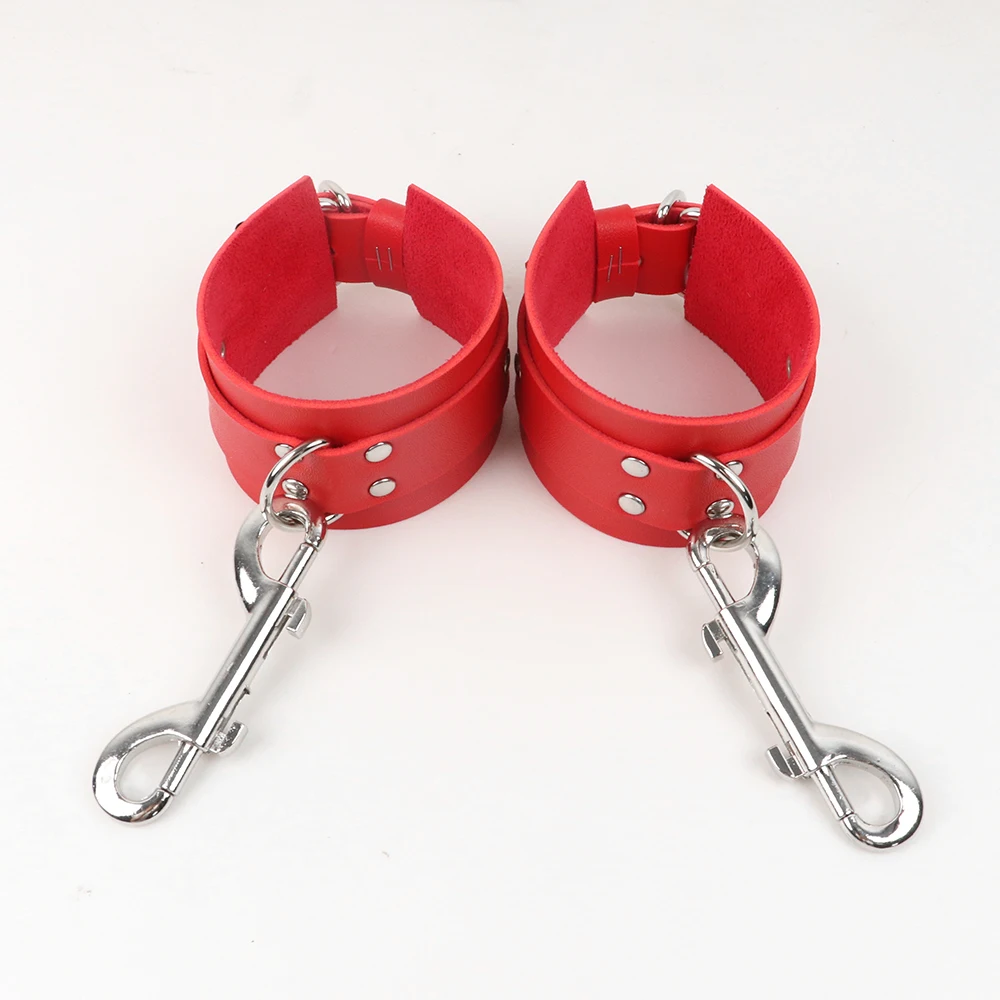 БДСМ фиксаторы Взрослые Эротические кожаные розовые наручники бондаж Фетиш
