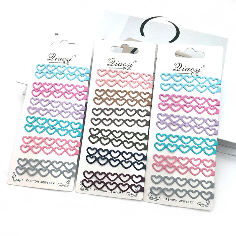 Женские заколки для волос ярких цветов в стиле ретро с Красной сеткой Love полые