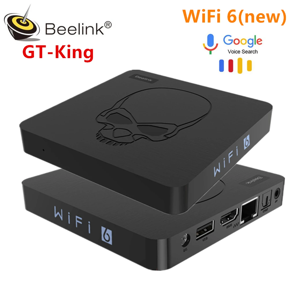 Телевизионная приставка Beelink GT King Smart Android 9.0 Amlogic S922X Hexa-core WiFi 6 4GB DDR4 64GB ROM BT4.1 4K HD Set Top