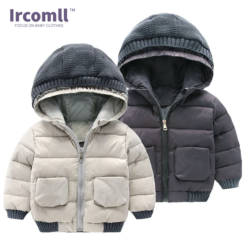Ircomll/Новинка года; зимние утепленные куртки для мальчиков; детское зимнее хлопковое пальто; детская верхняя одежда; куртка; Модная одежда для мальчиков
