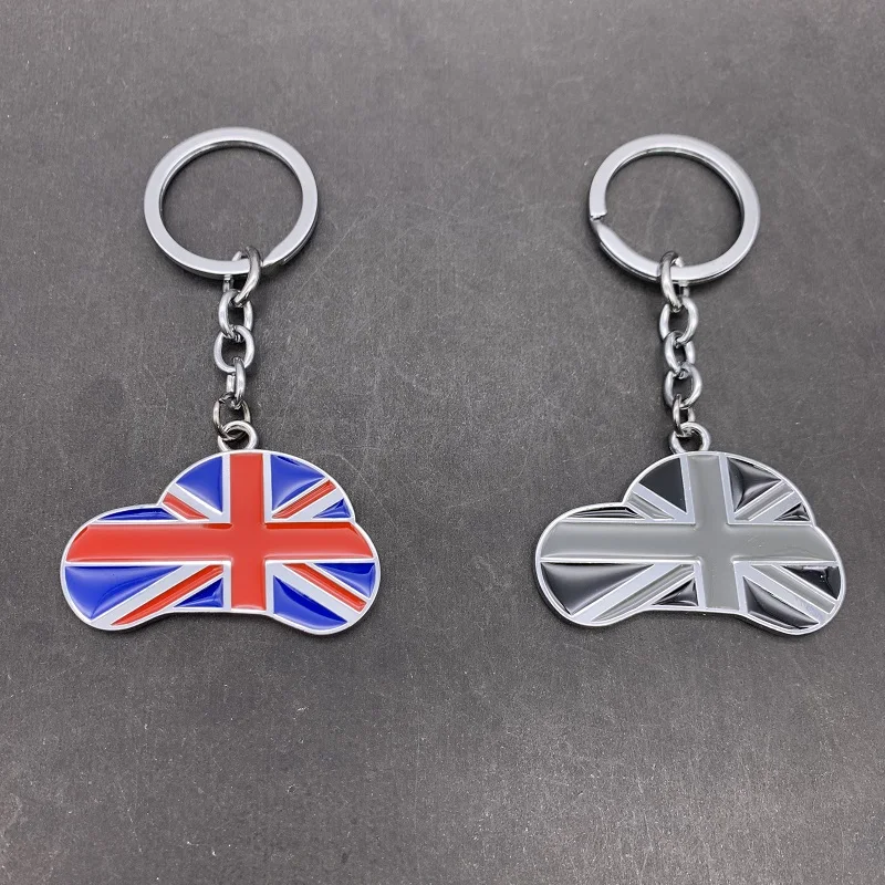 

British Flag Keychains Fashion Simple Style UK Flag Keyrings, Metal for Car key holder styling