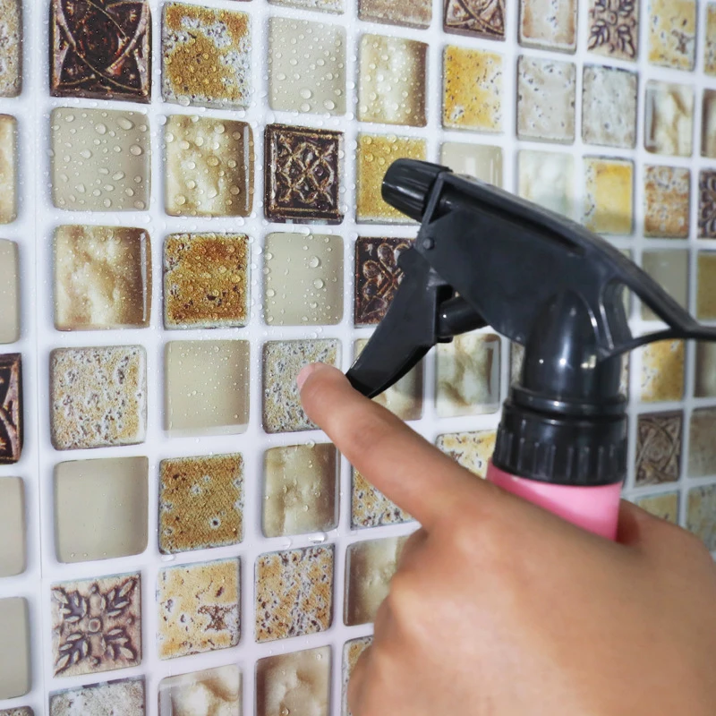 mosaic 3d wall sticker kitchen oil proof self adhesive sticker high temperature resistance toilet wall renovation home decor free global shipping