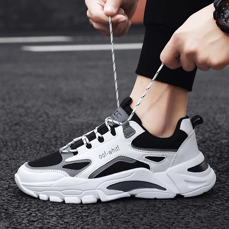 

Shoes Men 2021 Men Vulcanize Shoes Outdoor Chunky Sneakers White Sneakers Men Slip On Sport Shoe Men Breathable Men Trainers