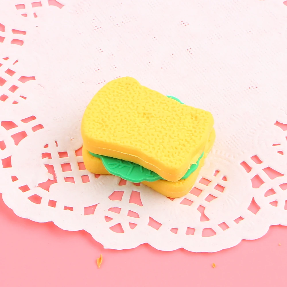 5pcs/lot Food Eraser Set for Kid's Love School Kawaii Pencil Rubber Stationery Supplies with Bag|eraser set|food erasers setfood eraser |