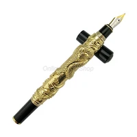 jinhao writing gadget metal fountain pen oriental dragon series heavy pen golden for business writing gift pen