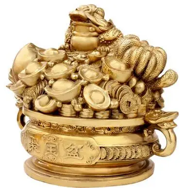 Медная жаба в форме персика маньтоу золотые украшения Рог изобилия бергамот Руи