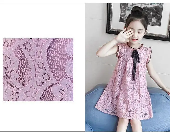 

Long Sleeve And Sleeveles Girls Spring Summer Dress Ruffles Wedding Dresses Children Party Costumes Kids Baby Cute Clothing4-14t