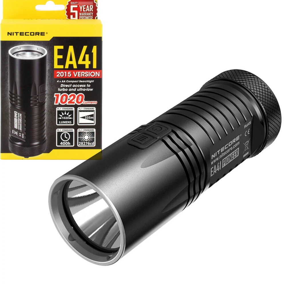 NITECORE EA41 EA41W ручной фонарик CREE XM L2 U2 макс. 1020 люмен расстояние луча 335 метра фонарь с
