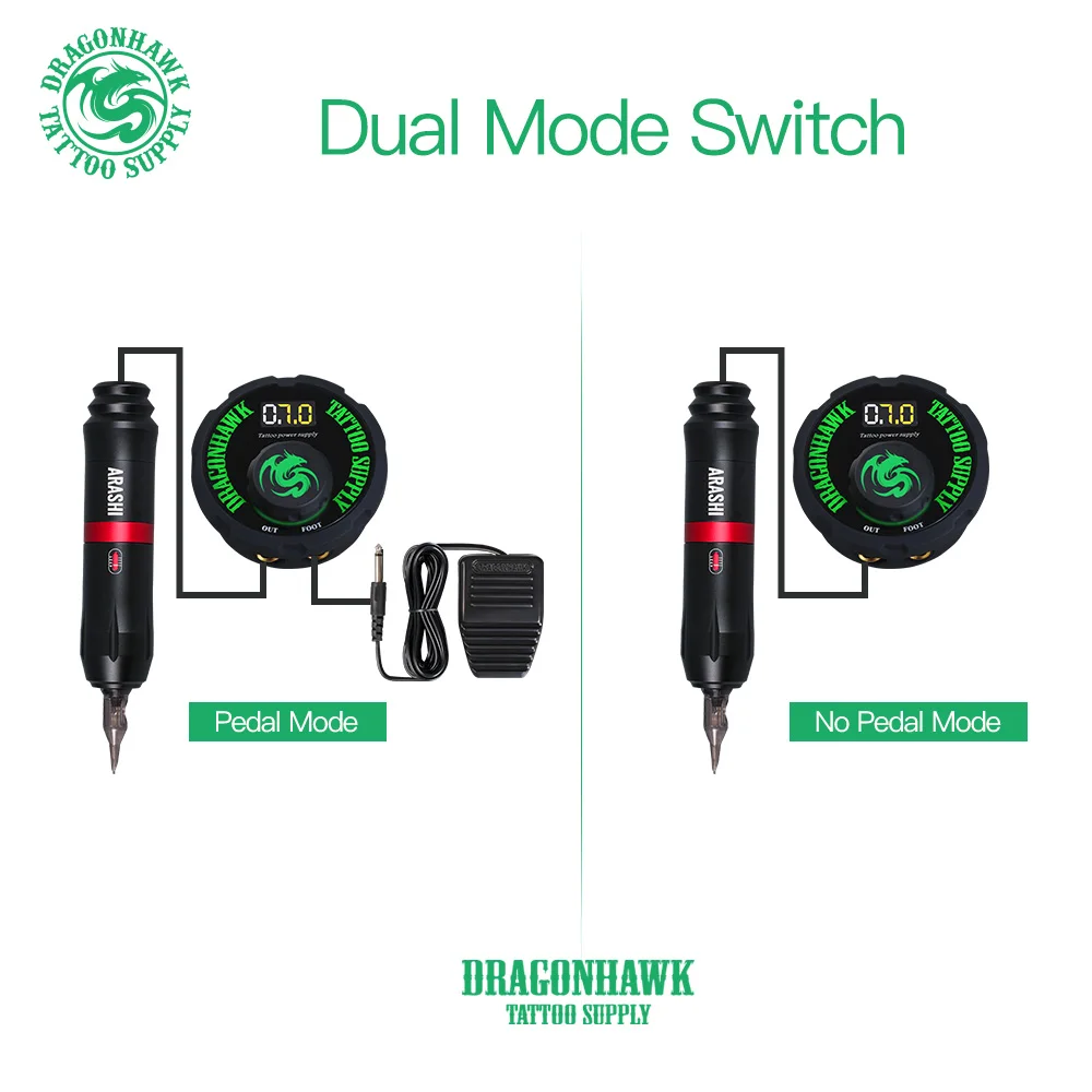 Топ круглая Татуировка мощность Dragonhawk LCD двойной татуировки машина пистолет