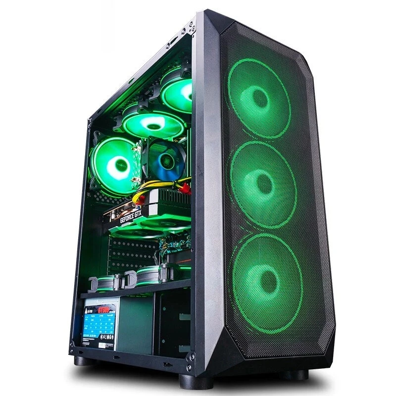 hot product hardware all in one gaming desktop atx case r16 office pc computer with rgb fans free global shipping