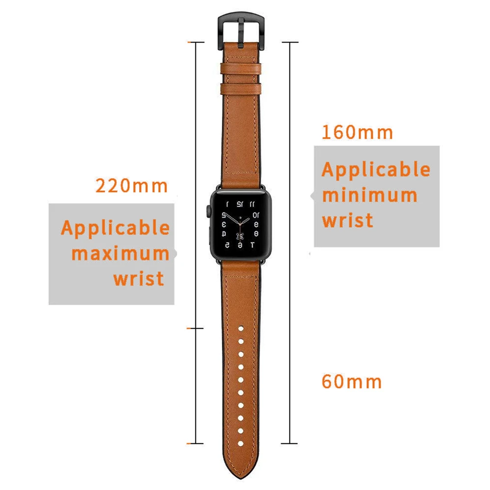 Leather Smart Watch Strap For Apple band 38mm iWatch Sport Bracelet loop strap watch correa breathable belt | Электроника