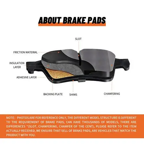 Передние керамические тормозные колодки 4 шт. подходят для Toyota 4runner 1996-2002 Tacoma 1995-1998