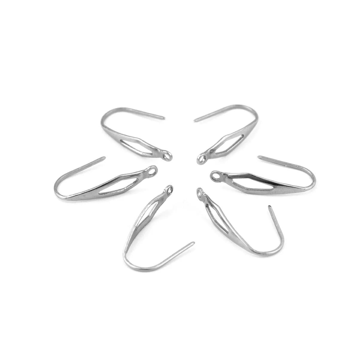 20 шт./лот 2x1 см из нержавеющей стали выдалбливают Алмаз ушной крючок крючки для